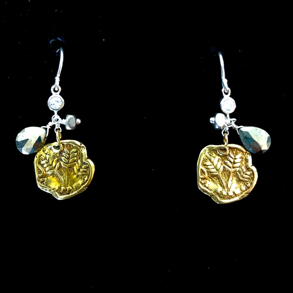 Silpada Mixed Metal Wire Drop Earrings